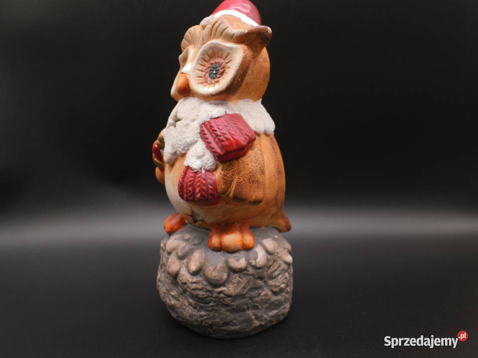 Ceramiczna figurka świecznik lampion sowa Raszków