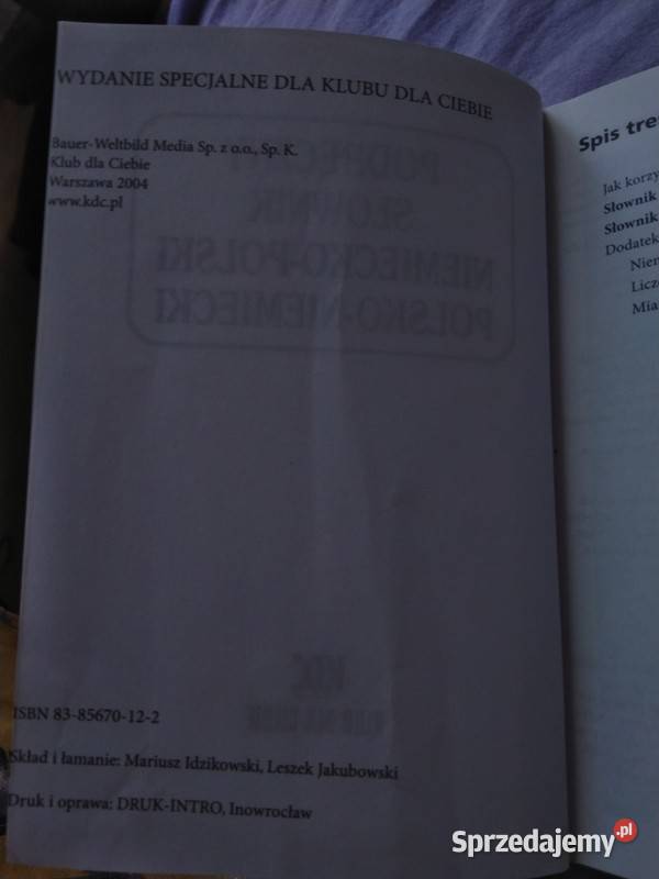 Podręczny słownik niemieckopolski Krosno sprzedam