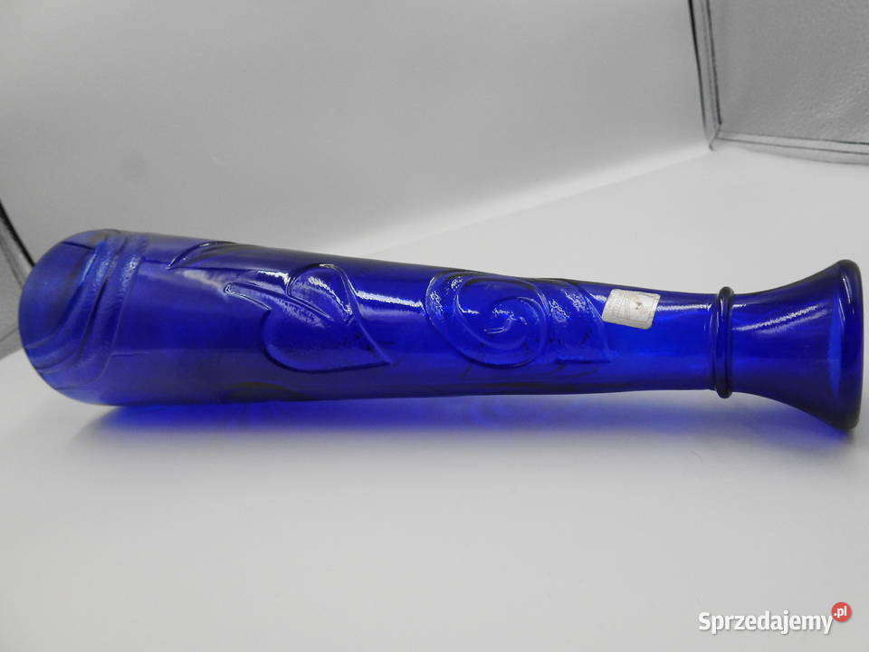 Duży niebieski/kobaltowy wazon kobaltowy -niemiecki