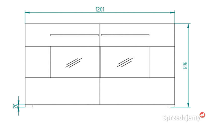 Komoda czarna JET SET pół połysk dostawa Jasienica Rosielna