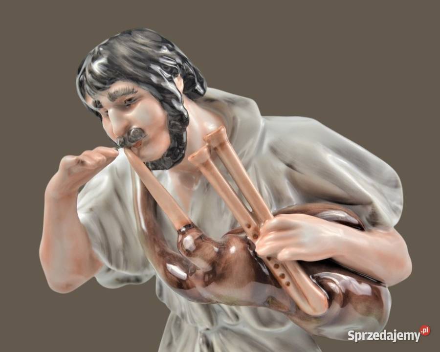 Dudziarz kobziarz porcelana Zsolnay Węgry wys42 Warszawa