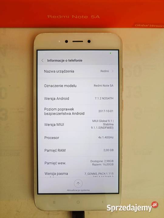 Smartphone Redmi Note 5A stan Bełchatów