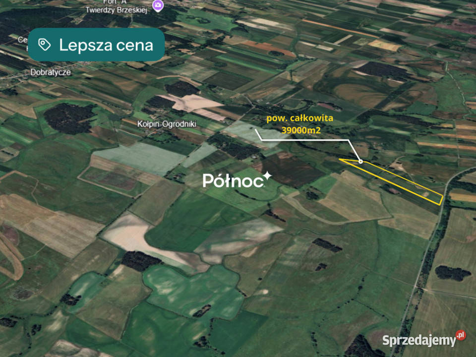 Ziemia rolna o pow 39 Ha w gminie Terespol Murawiec