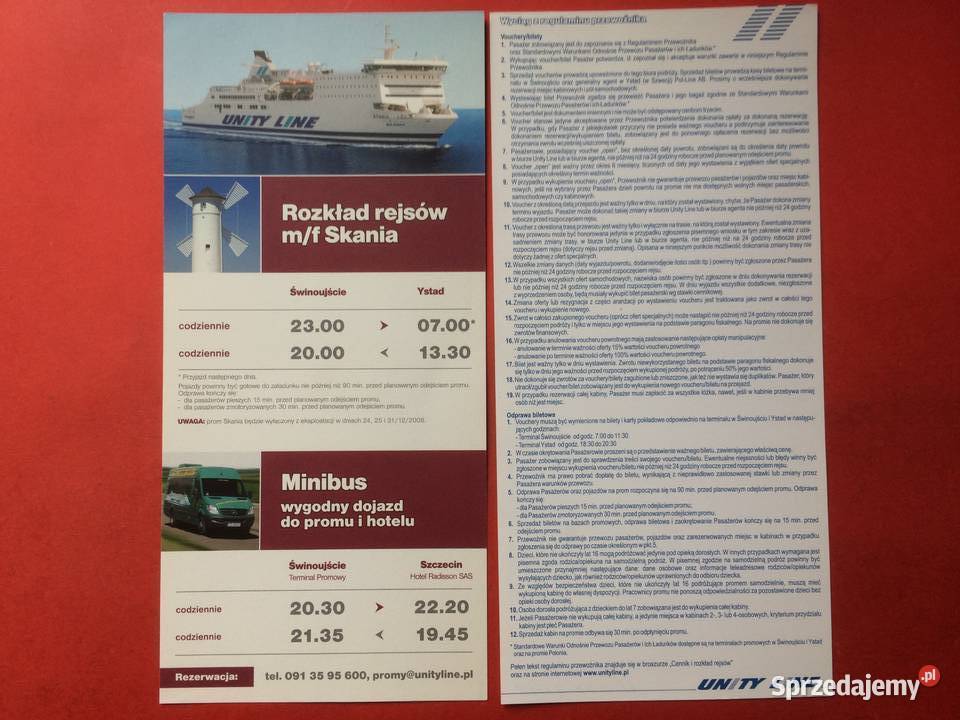 856 Unity Line Świnoujście Ystad Kopenhaga sprzedam