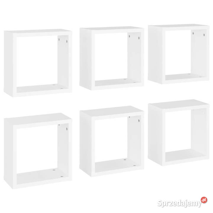 Półki ścienne kostki 6 białe 30x15x30 WM807000 Warszawa