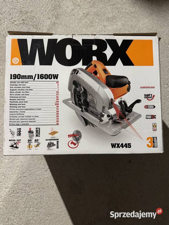 Pilarka tarczowa WORX WX445 1600W tarcza 190mm Pełch