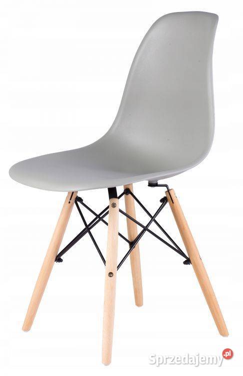 Zestaw czterech krzeseł do salonu jadalni Szare Bielsk Podlaski sprzedam