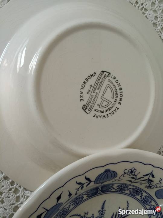 talerz wzór cebulowy Porcelana i szkło Ropa