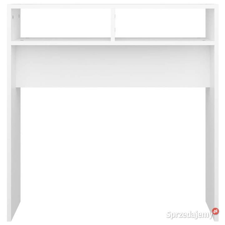 Stolik konsolowy biały 78x30x80 materiał Stoły