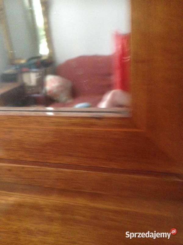 lustro w mahoniowej intarsjowanej ramie z Gdańsk