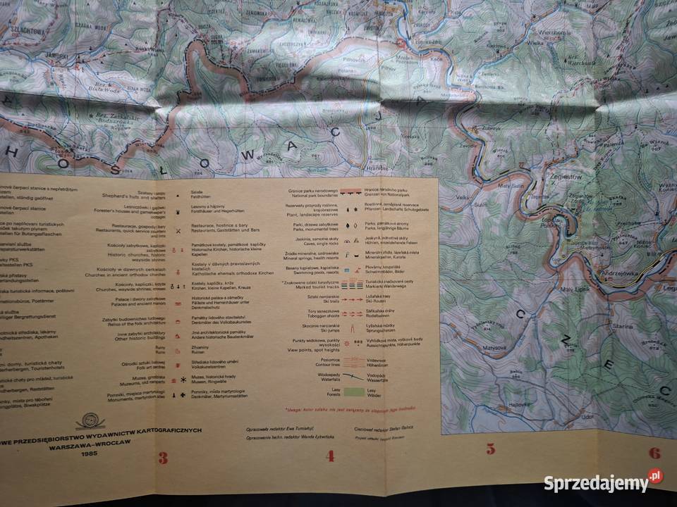 Beskid Sądecki mapa turystyczna 1 75 000 Kraków sprzedam