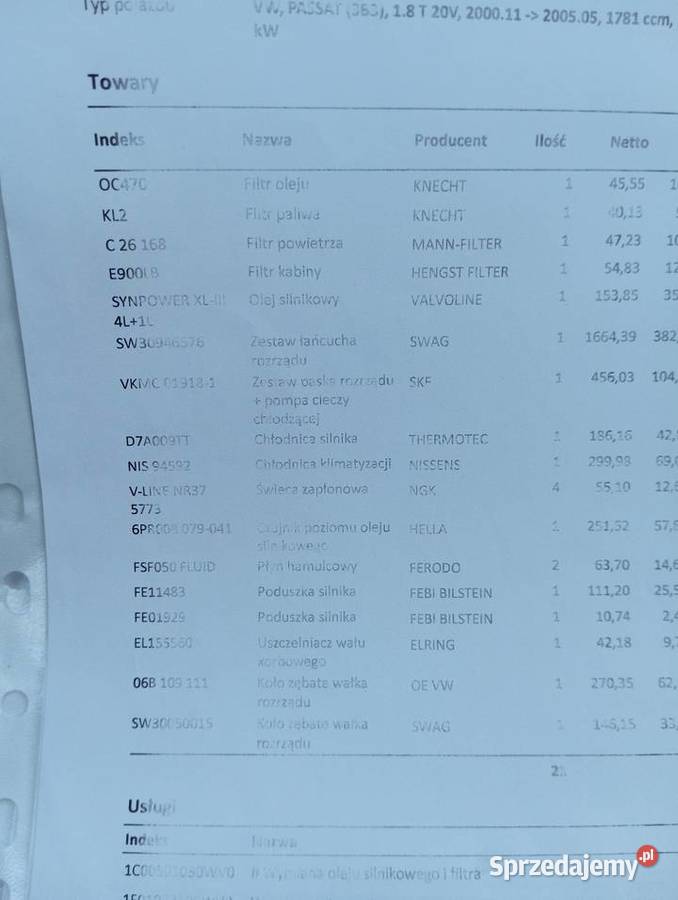Zamienie passata 18t 200 Szczecin