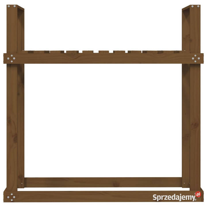 Stojak na drewno miodowy brąz 110x35x1085 drewno Warszawa