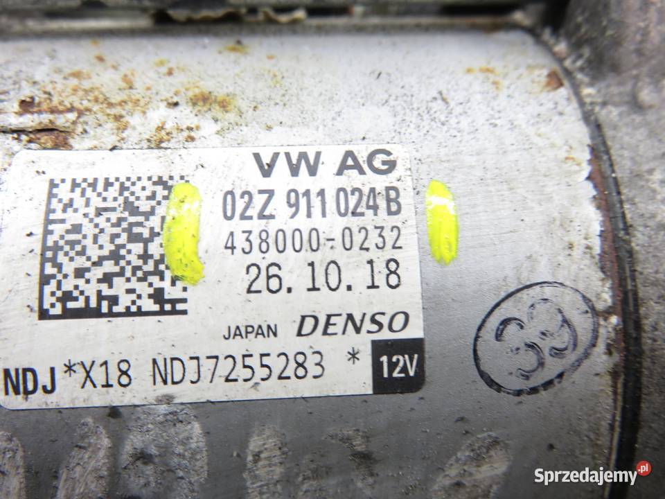 ROZRUSZNIK VW GOLF VII 16 TDI 02Z911024B osobowe Układ elektryczny, zapłon małopolskie