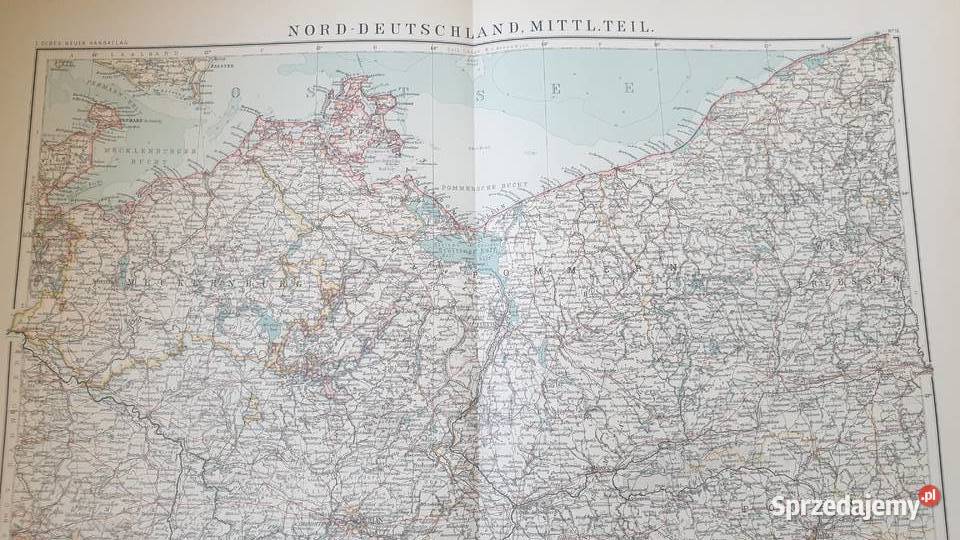 E DEBES NEUER HANDATLAS 1897r mazowieckie