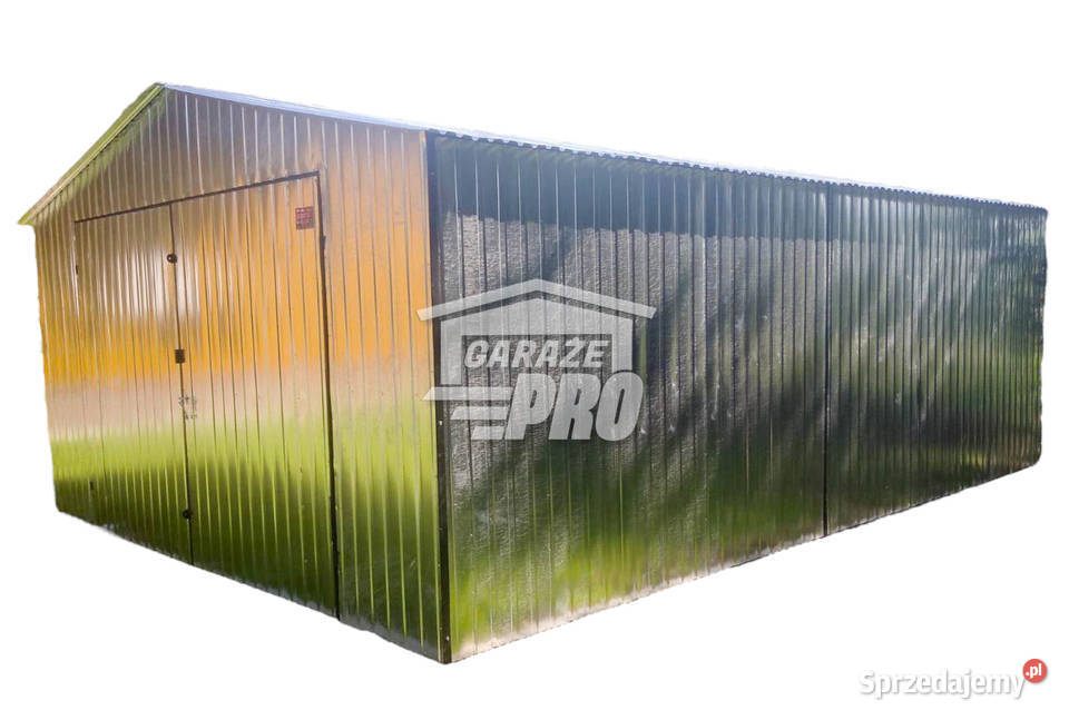 Garaz blaszany 4x6 Brama ocynk dwuspad GP186 225zł/m2 Łańcut