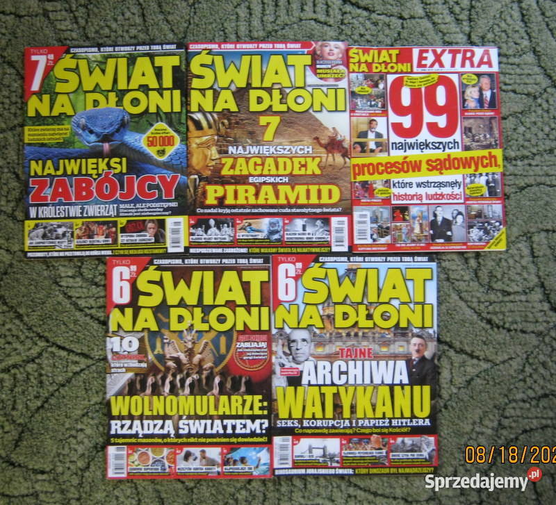 Świat na dłoni 5 egzemplarzy małopolskie Kraków sprzedam