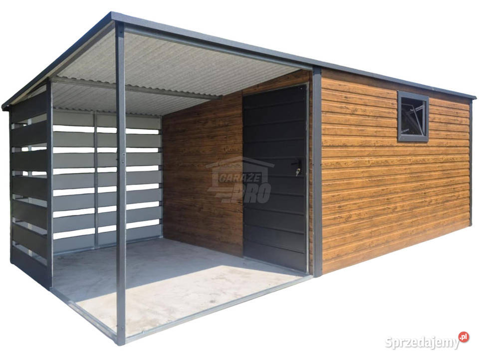Schowek Domek Ogrodowy 4x25m wiata 2m drzwi okno Tarnów