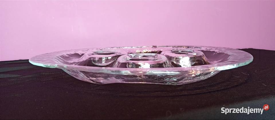 Finlandia szkło artystyczne MUURLA świeczniktaca przezroczysty Jasień