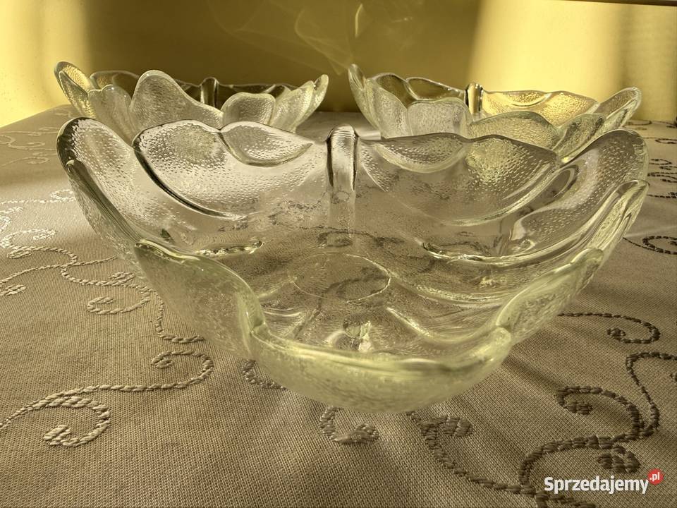 Salaterki 3 Liść Grube Szkło 300 ml Miseczki Salaterki i półmiski Czerwionka-Leszczyny