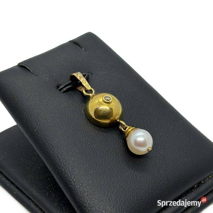 Złota Zawieszka Próby 750 285g Brylant Perła
