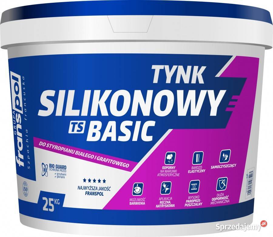 Franspol tynk silikonowy Basic 25 małopolskie Gdów