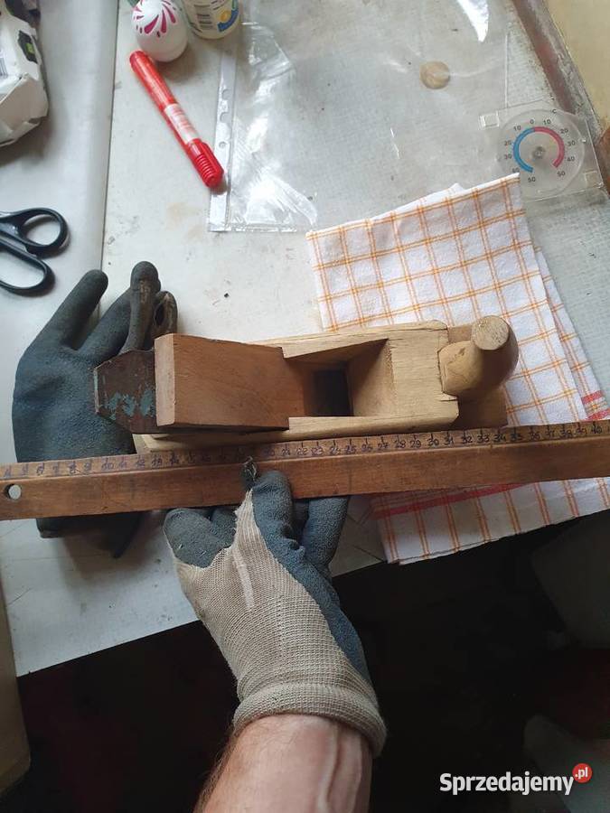 Stary Drewniany Strug Stolarski Hebel antyk mazowieckie Warszawa