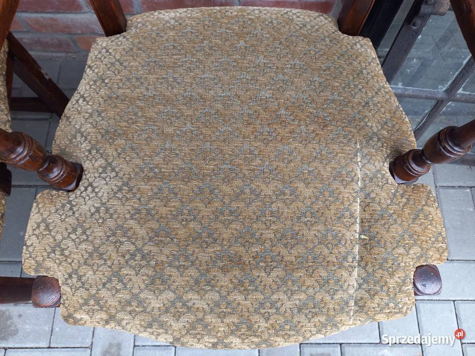 Krzesła stylowe drewniane z materiałową Meble Gawroniec