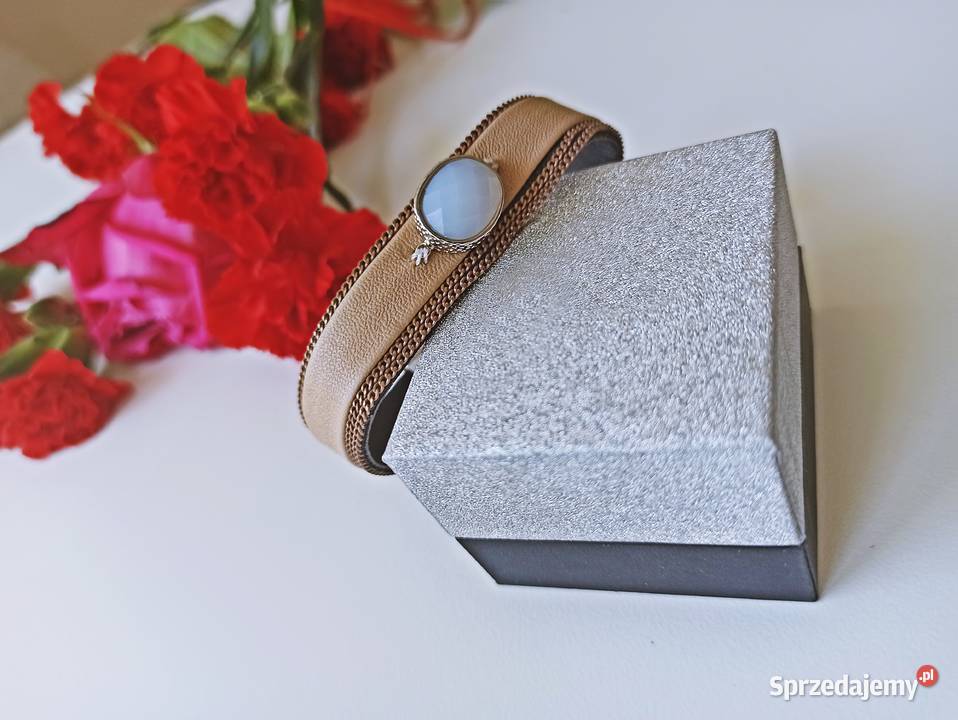 Bransoletka pasek skórka ekologiczna kryształ Warszawa sprzedam