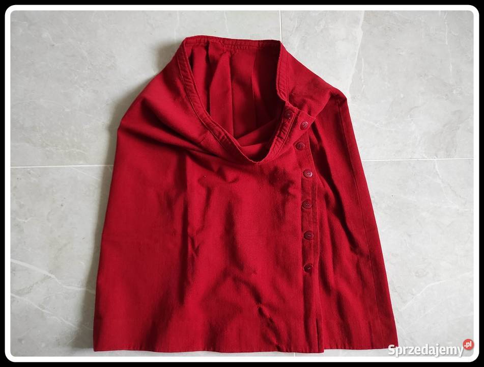 Czerwona spódnica z guzikami 42 XL mazowieckie Płock