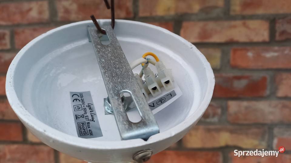 Żyrandol Industrialny loft Metalowy biały Lampa Gawroniec sprzedam