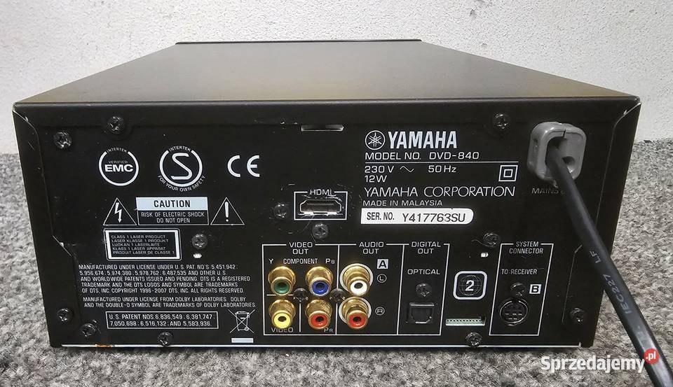 Odtwarzacz płyt CD Yamaha DVDE840 USB Pianocraft Kraków