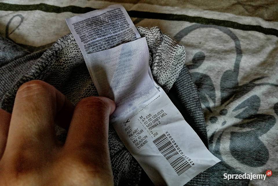 YORKER nowa szara bawełniana bluza Oversize NY