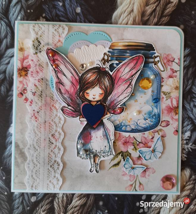 Kartka na urodziny personalizowana handmade Rękodzieło Dęblin