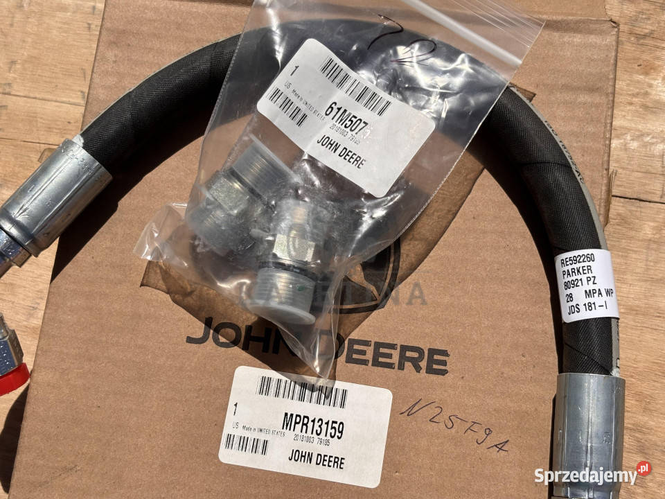 John Deere MPR13159 RE592260 61M507 Przewód Jastrzębniki