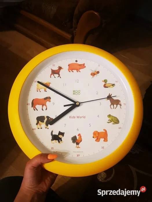 Nowy zegar edukacyjny KOOKOO dzieci z dźwiękami ścienny Kielce sprzedam