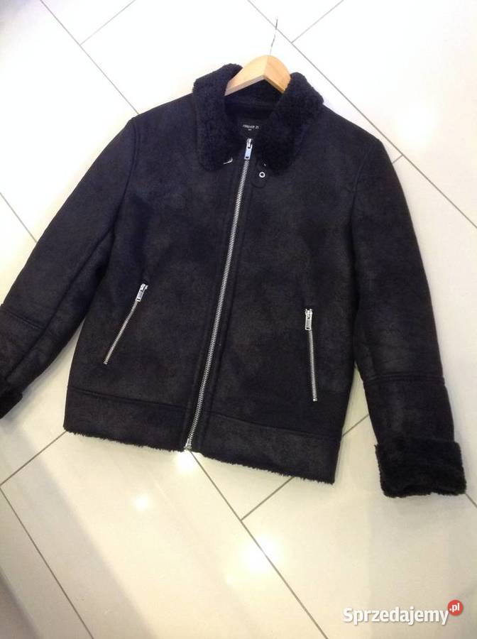 Kożuszek KurtkaCzarna Męska FOREVER 21 S NOWY