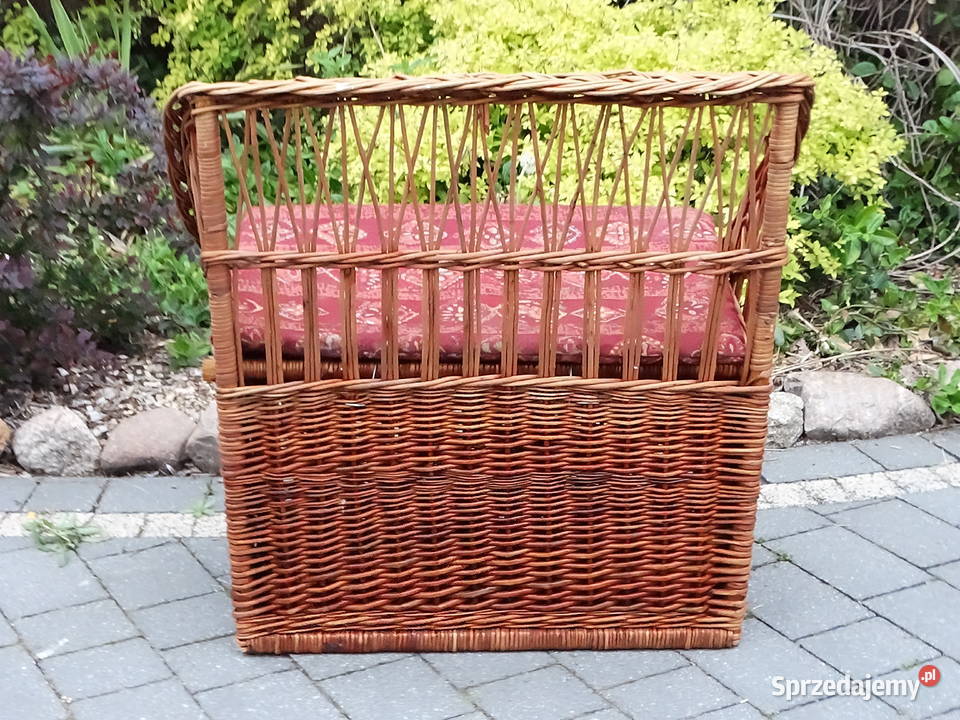 Wiklinowa Skrzynia z Siedziskiem Kufer Boho Biłgoraj