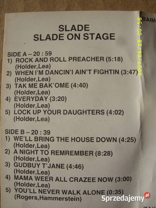 ROCK kaseta SLADE4 kasety dolnośląskie Wołów