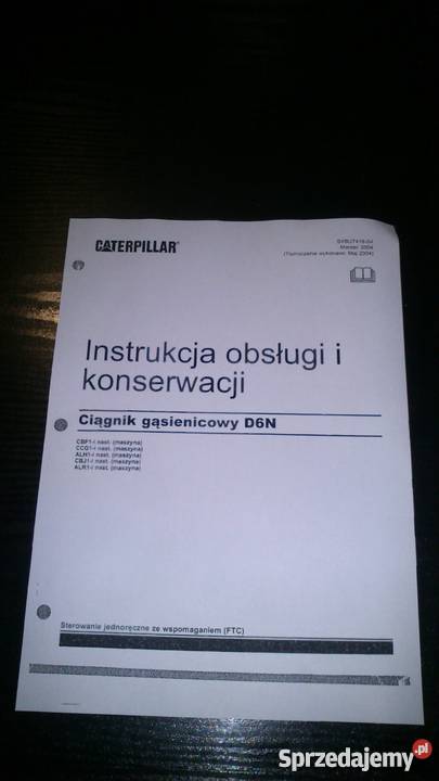 Instrukcja obsługi DTR spycharka gąsienicowa CAT nie Brzesko