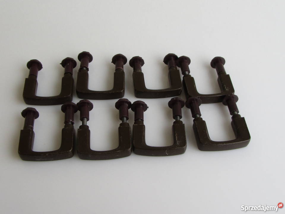 Uchwyty meblowe gałki z tworzywa kolor brązowy 8 Olecko sprzedam