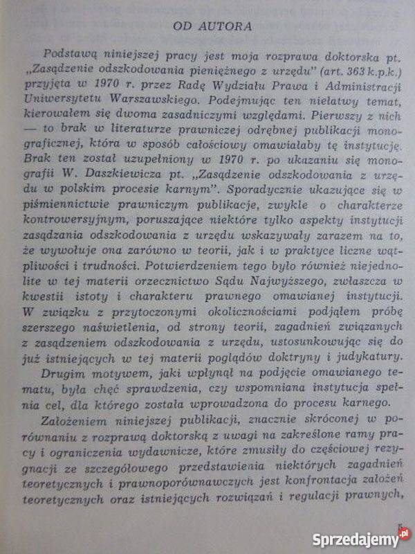 ZASĄDZENIE ODSZKODOWANIA PIENIĘŻNEGO Z URZĘDU prawo i administracja Łódź