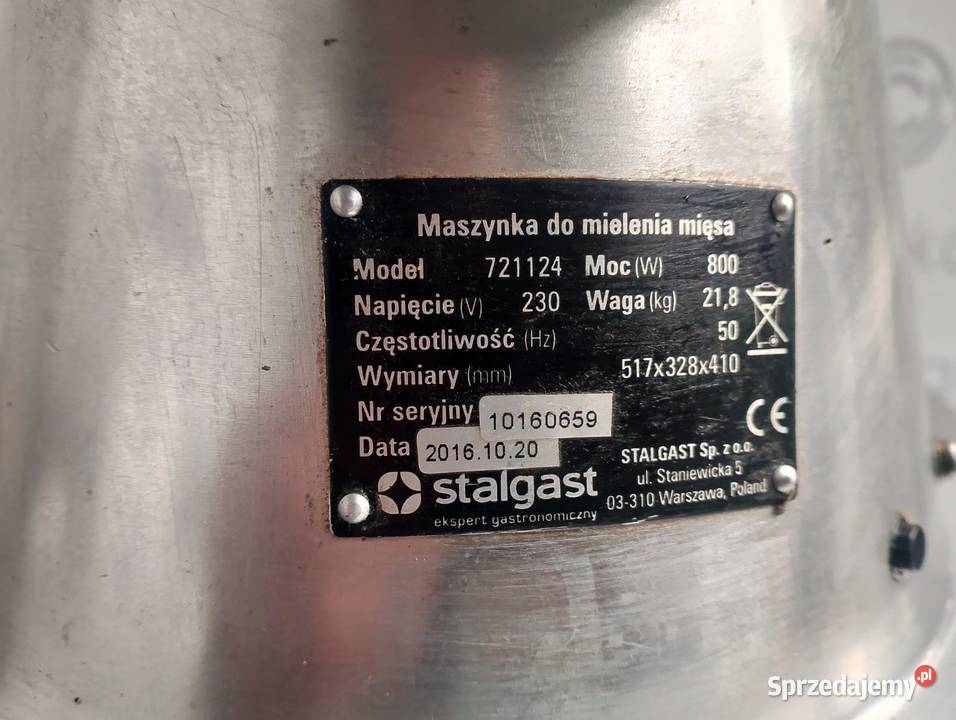 Maszynka do mięsa Stalgast 721124 Wrocław
