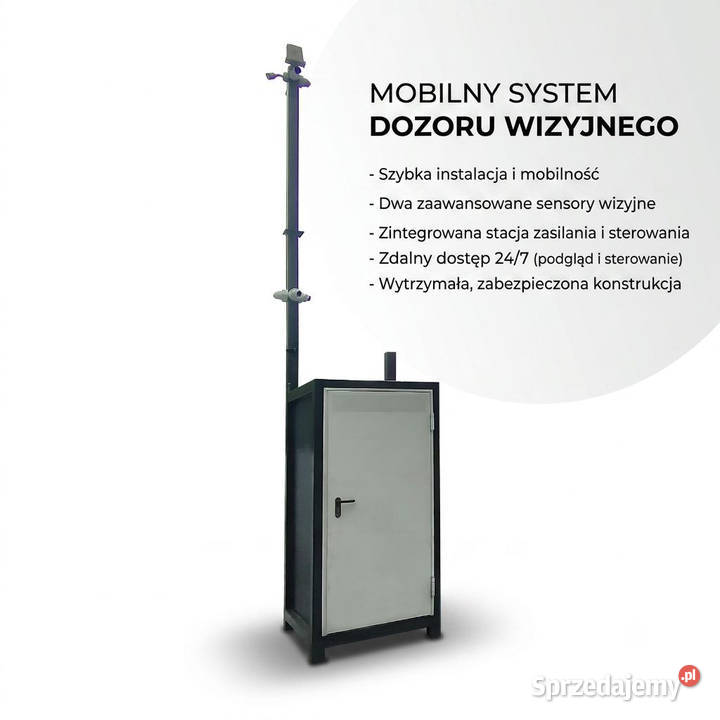 Mobilna Wieża Monitoringu CCTV 8x Kamera 6Mpix Radomsko sprzedam