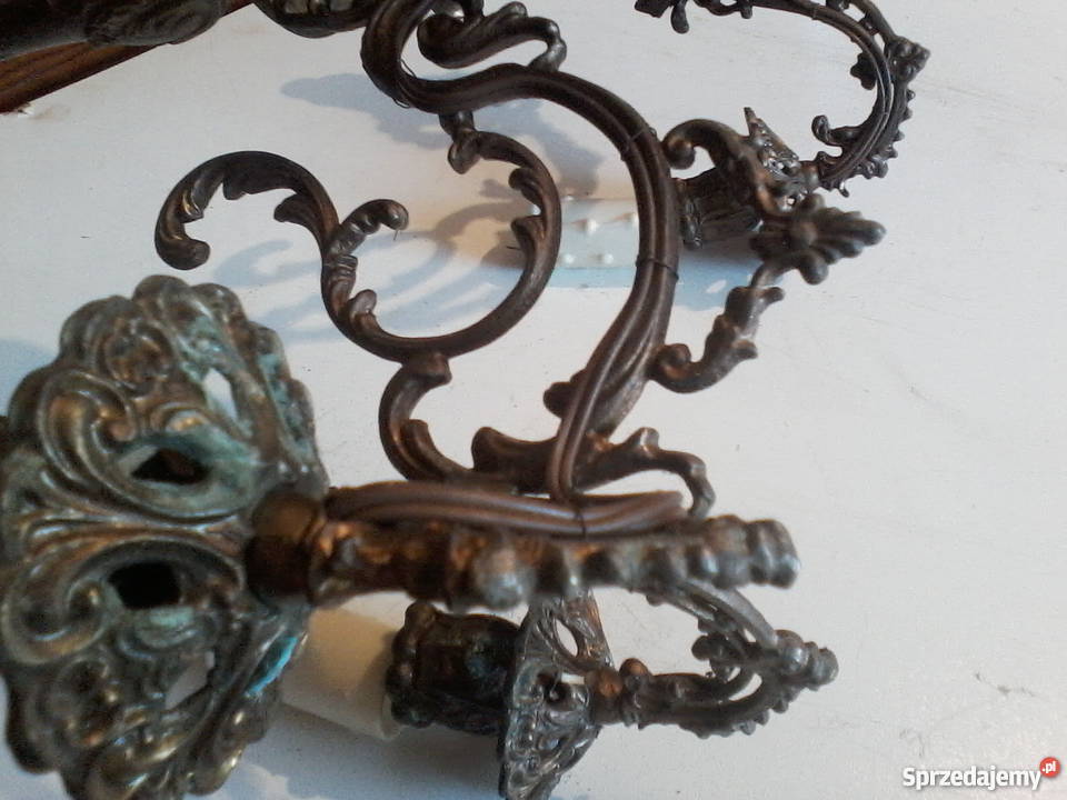 stare żyrandole mosiężne Oświetlenie
