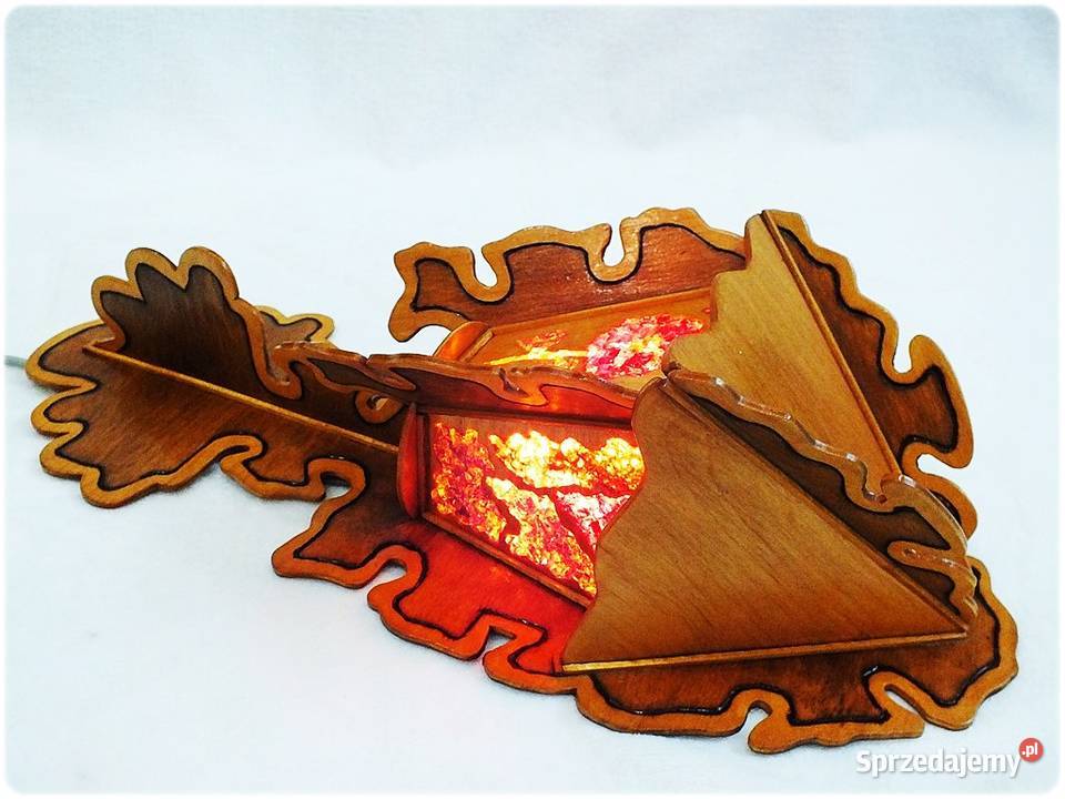 Stara Lampka drewniana śliczne kolorowe witraże Żary