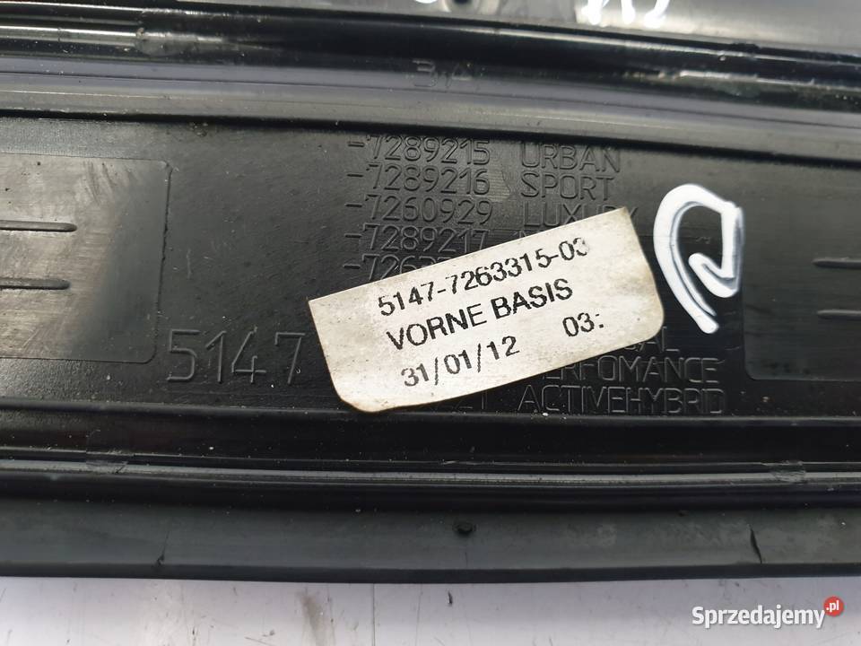 BMW F30 LISTWY NAKŁADKI PROGOWE komplet ORYGINAŁ Janów