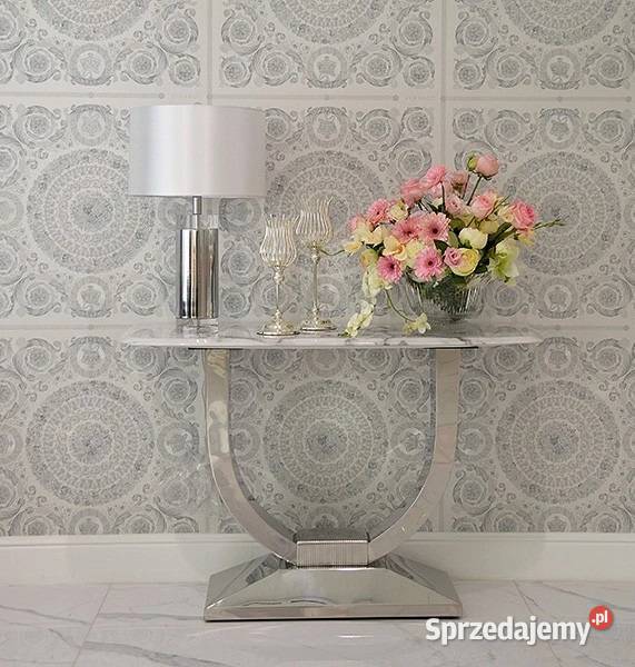 Lampa stołowa glamour luksusowa stalowa duża Warszawa