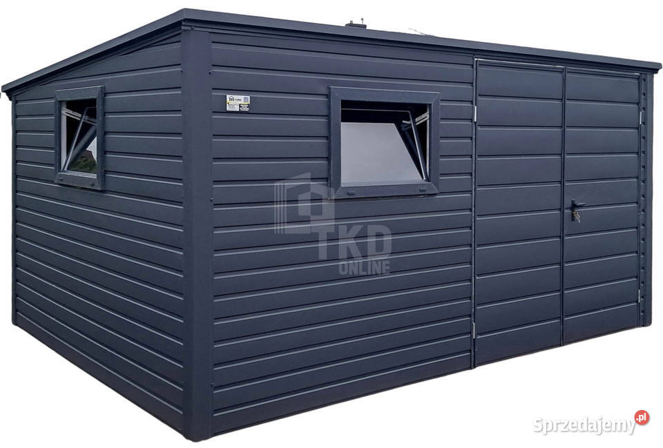 Schowek domek ogrodowy 4x2m brama dwuskrzydłowa Domki narzędziowe Międzyrzecz