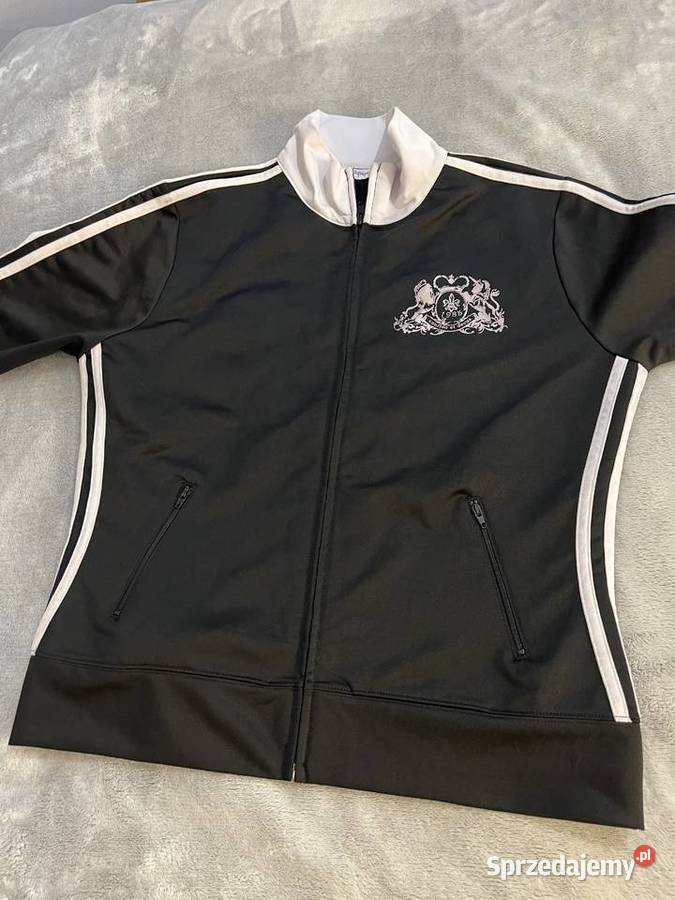 Sweter bluza na zamek zasuwana biało czarna Rozmiar 42(XL)